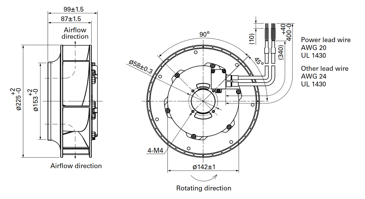 Sanyo Denki San Ace 225AD ACDC Centrifugal Fans Sanyo Denki San Ace 225AD ACDC Centrifugal Fans